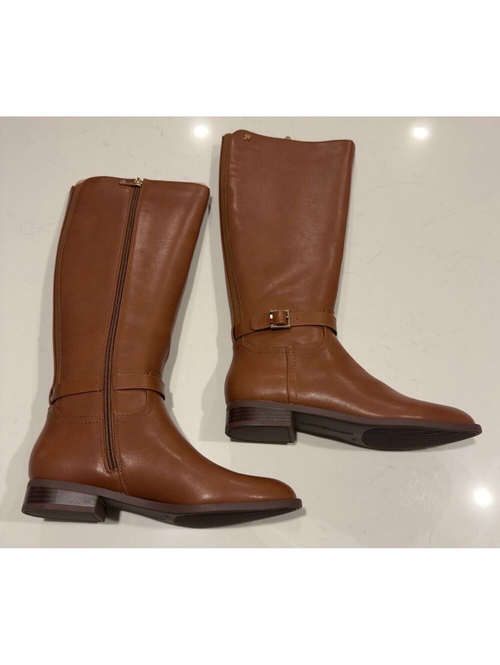 Tommy Hilfiger Women's Mireya Tall Wide Calf Buckle Riding Boot